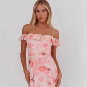 Blossom Breeze Off-Shoulder Maxi Dress